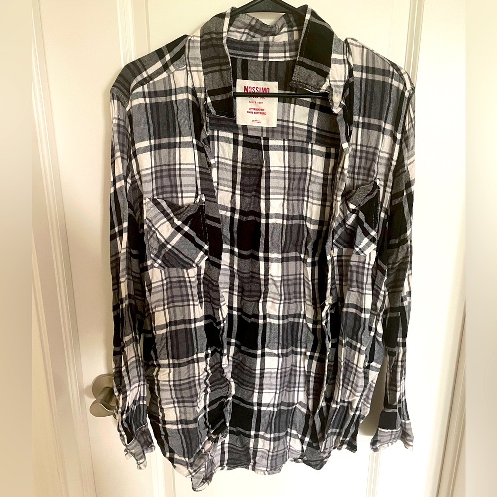 Black Flannel Top